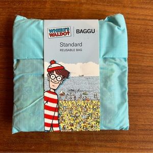 BAGGU Standard Where's Waldo beach standard Tote Bag Eco Bag  Reusable